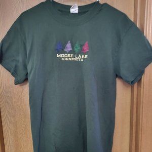 Vintage Green Moose Lake Minnesota Sz Medium